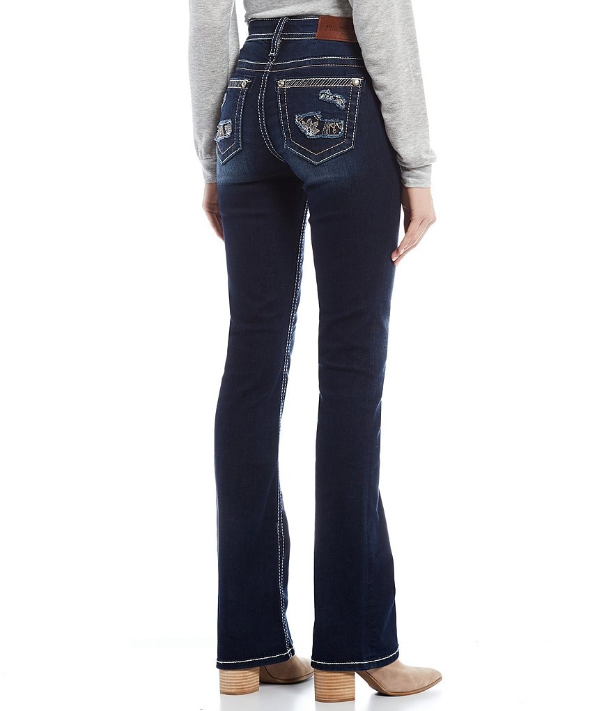 Miss Me Western Fling Distressed Slim Bootcut Jeans