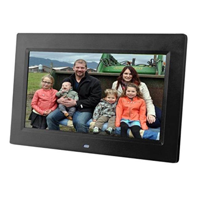 updated version 10 inch digital photo frame w/ hiresolution screen. use your sd card or usb drive for photo access. includes a variety of transition and slideshow options