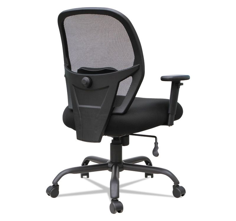 Mesh Sled Base Side Reception Chair with Flip Up Arms Black - Riverstone Furniture