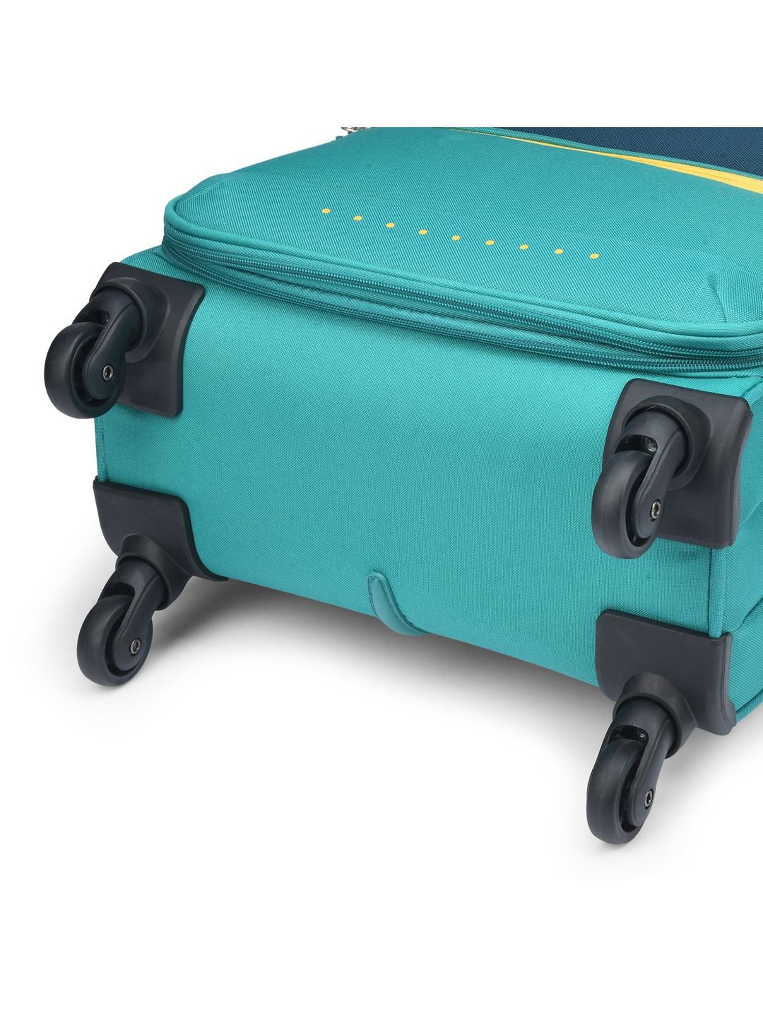 Aristocrat Evolve Teal Blue Solid Soft Cabin Trolley Bag - 28 Cm