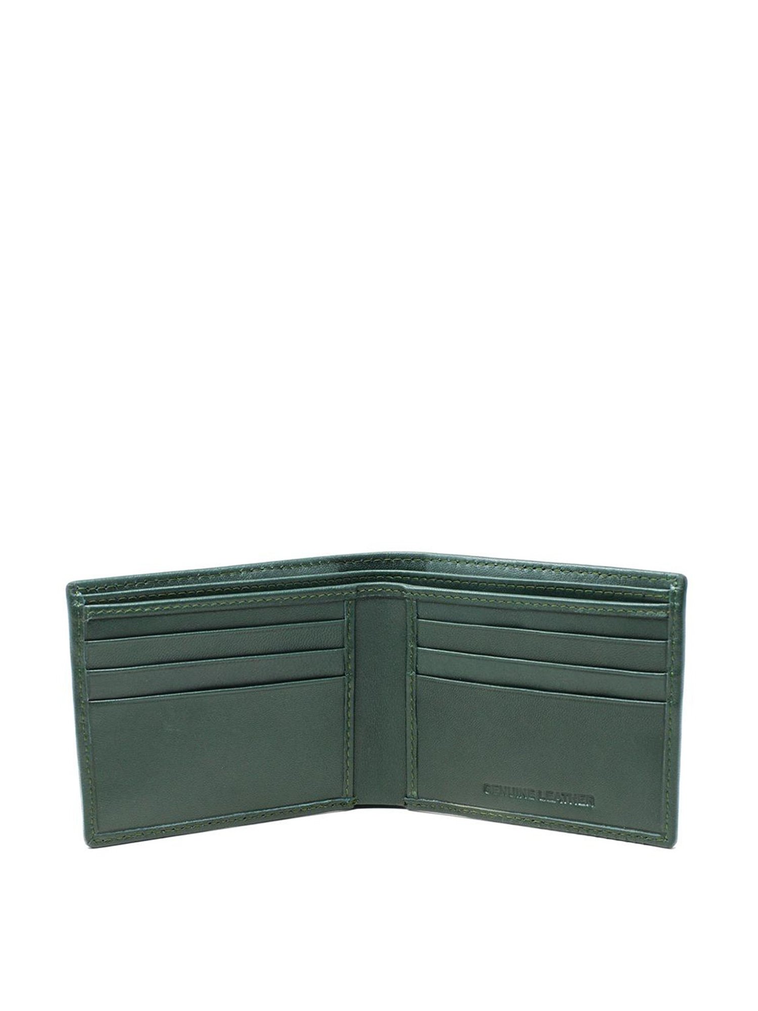Tohl Stafford Green Casual Leather Bi-Fold Wallet for Men