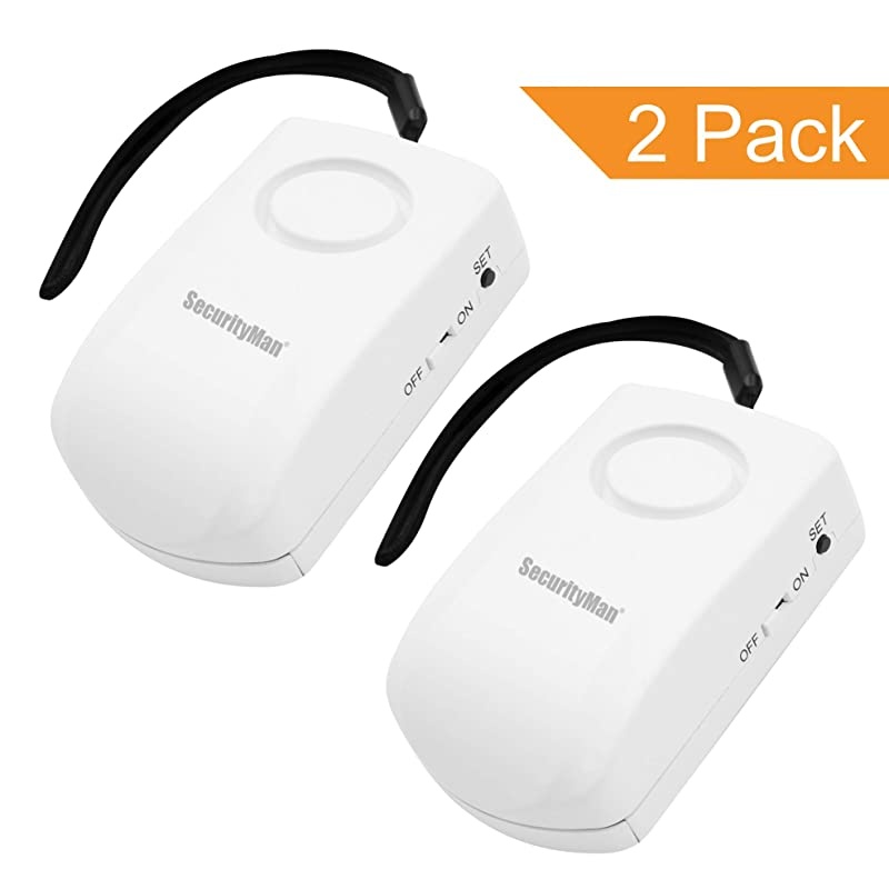 Door Handle Alarm with 130dB Vibration Triggered Door Alarm -Perfect Use for Kids, Elderly, Hotel, Bedroom, Apartment (2 Pack)