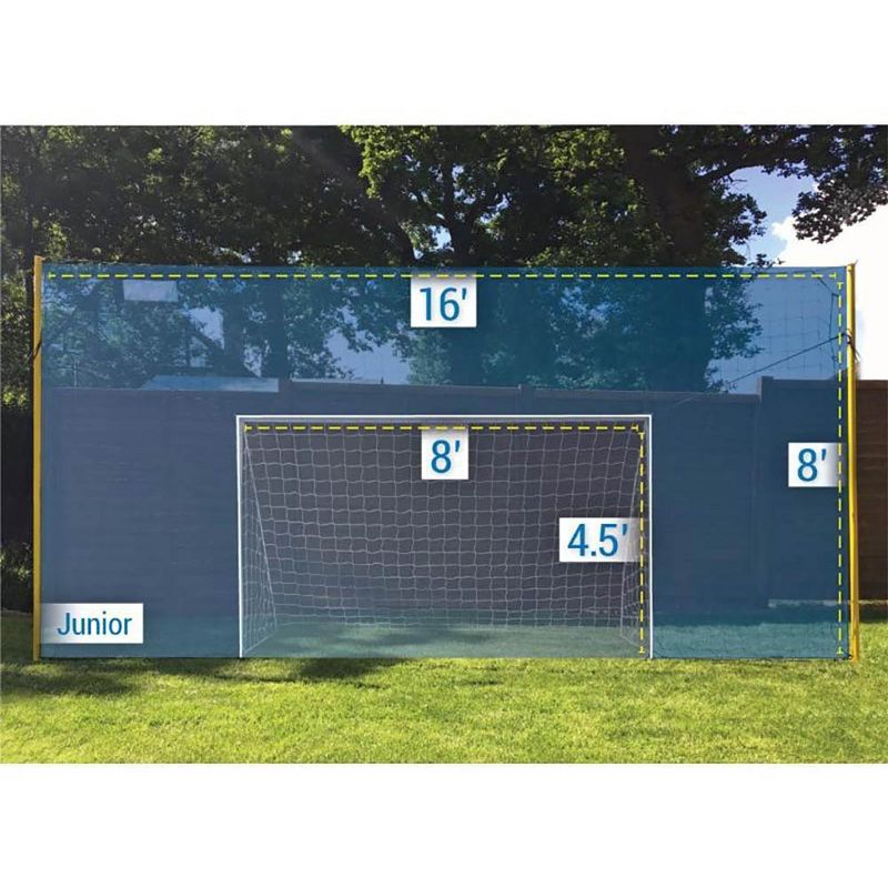 Open Goaaal JX-OGFJ3 Adjustable Soccer Practice Net Rebounder Backstop with Training Goal, Junior Size (2 pack)