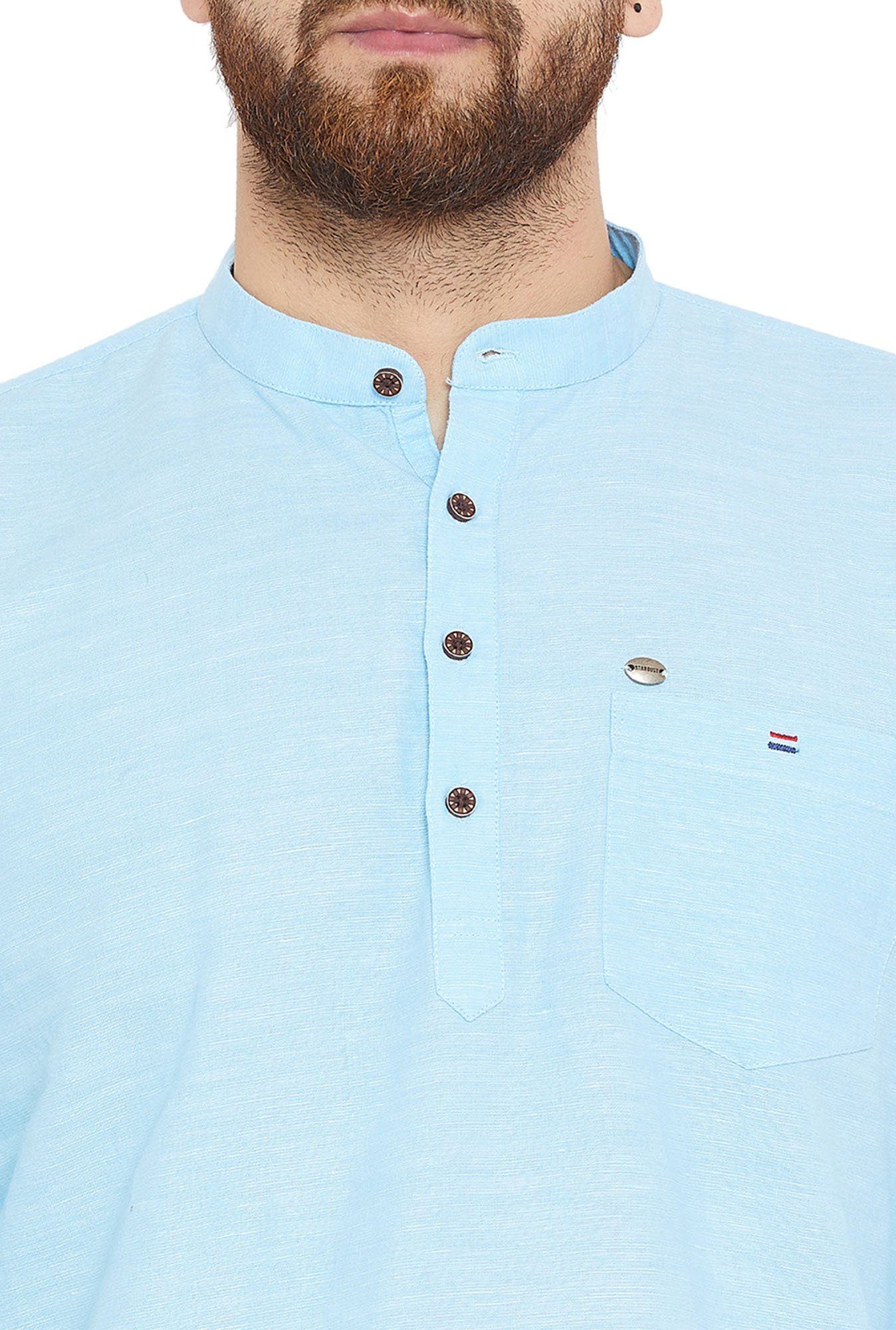 Duke Turquoise Regular Fit Cotton Kurta