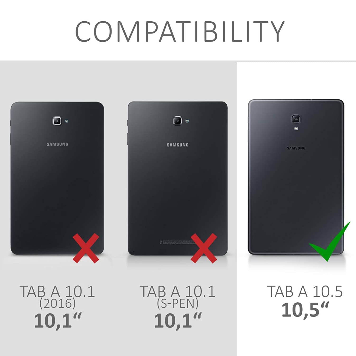 kwmobile Crystal TPU Cover Compatible with Samsung Galaxy Tab A 10.5 - Mobile Cell Phone Case - Transparent