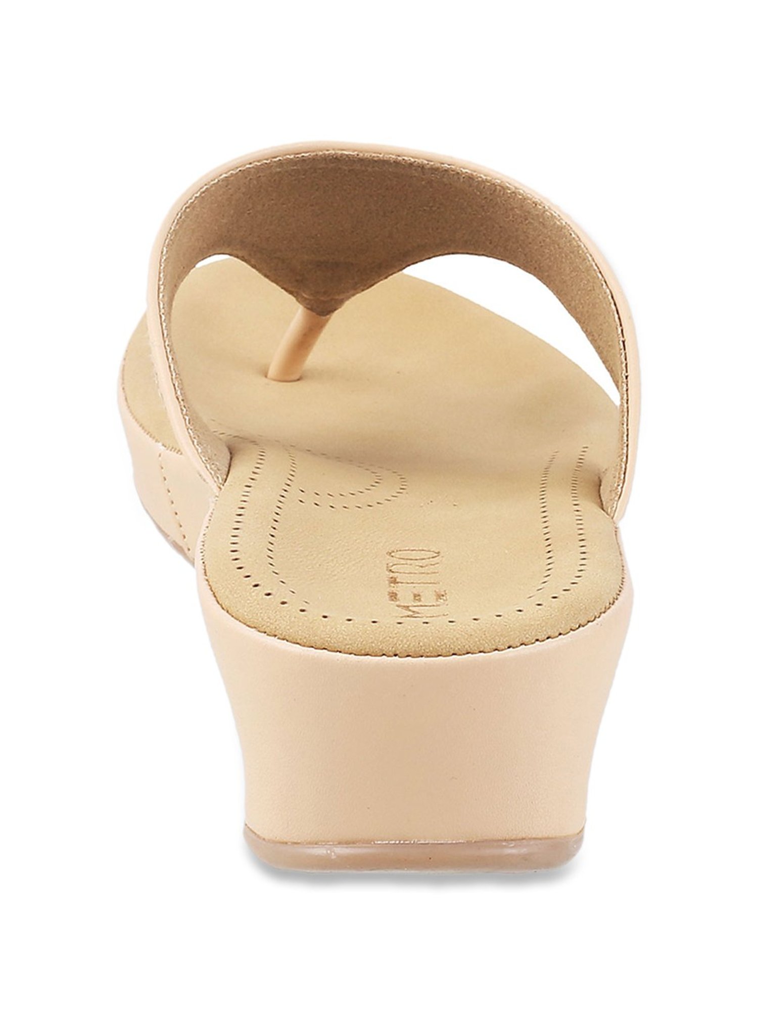 Metro Women's Beige Thong Wedges
