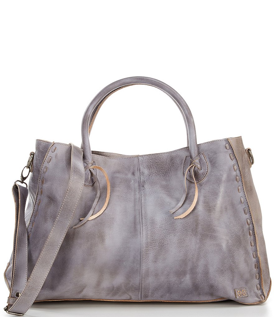 Bed Stu Rockaway Stitch-Detail Distressed Satchel Bag