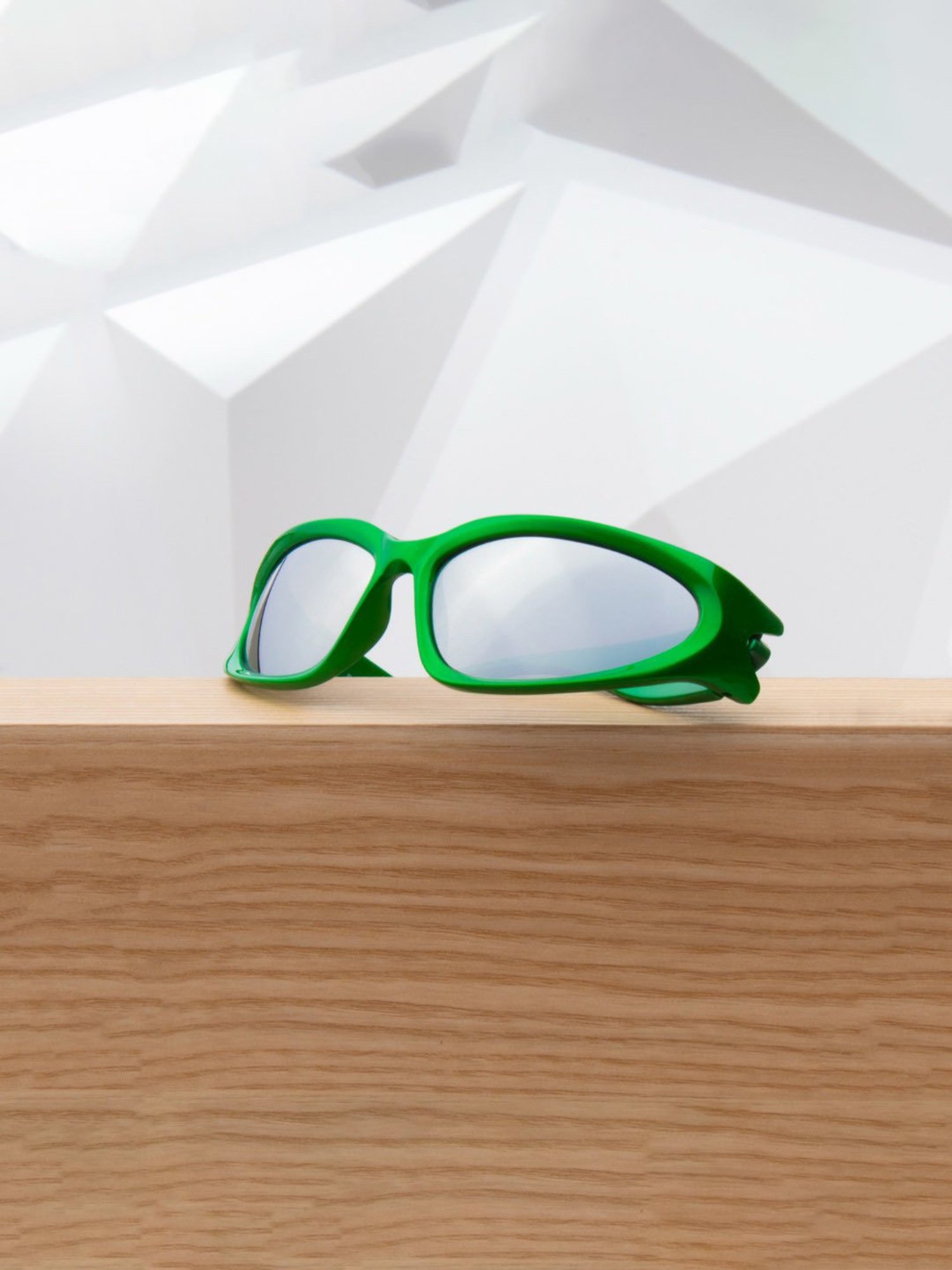 Ted Smith Silver Wraparound UV Protection Unisex Sunglasses