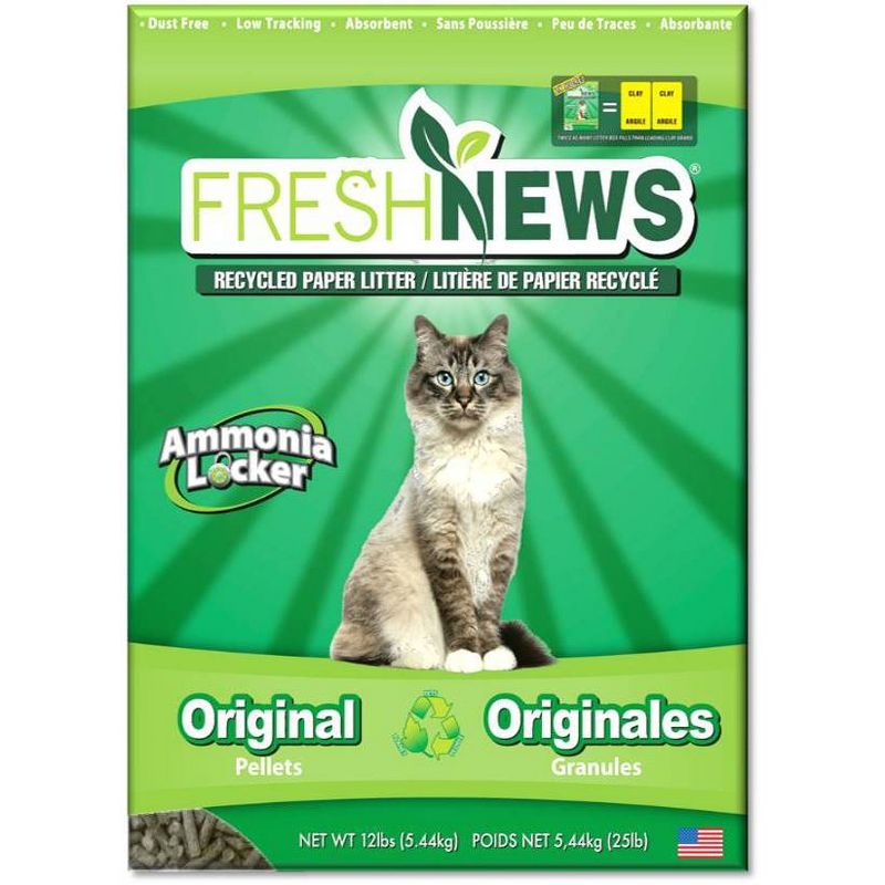 Fresh News Original Paper Pellet Cat Litter - 12lb