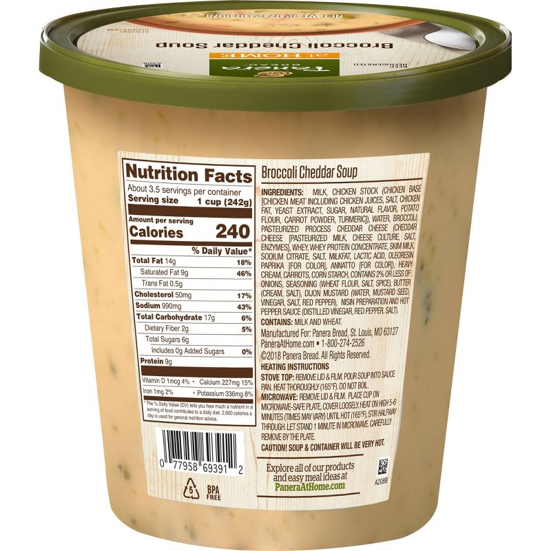 Panera Bread Soups Broccoli Cheddar Soup - 32oz