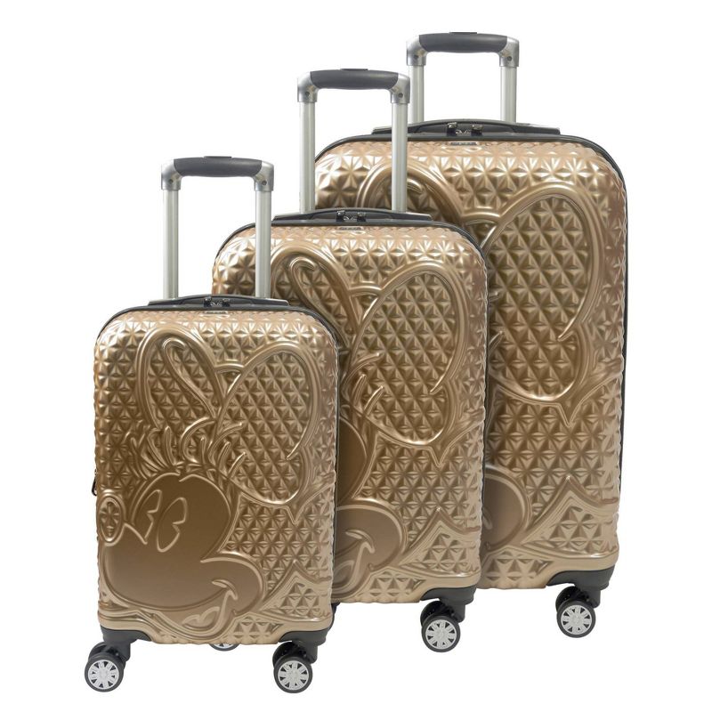 FUL Disney Minnie Mouse 3pc Hardside Luggage Set - Gold
