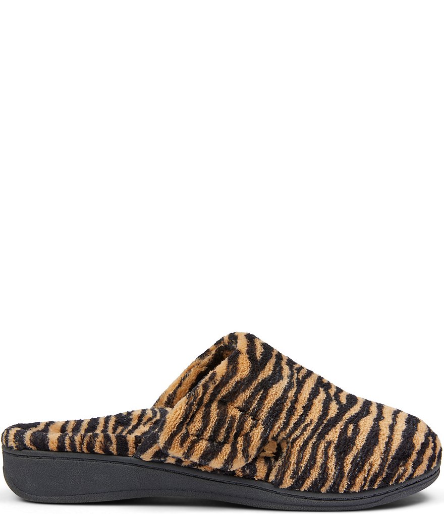 Vionic Gemma Tiger Faux Fur Animal Print Slippers