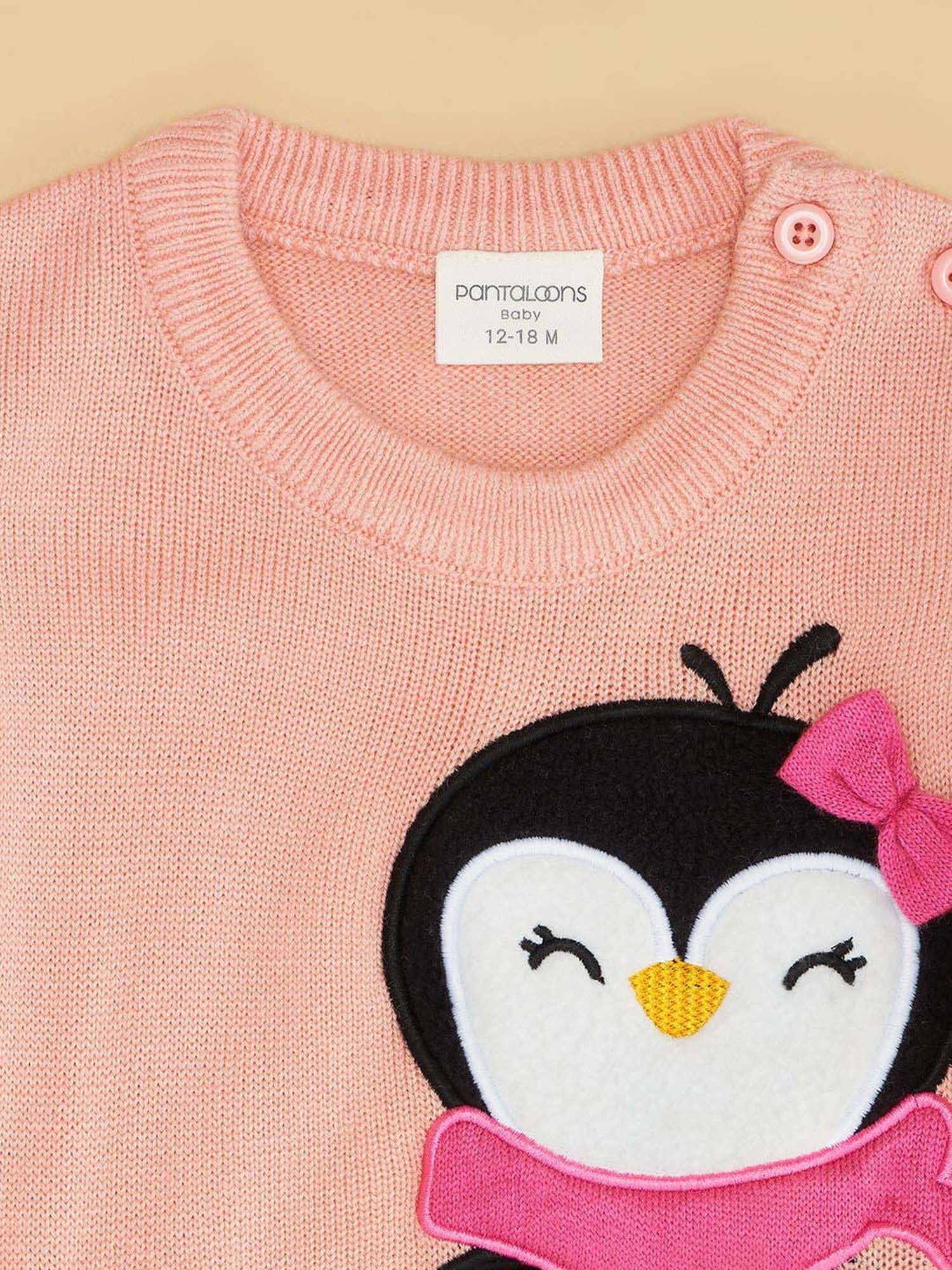 MINIKLUB Girls Green Self Design Full Sleeves Sweater