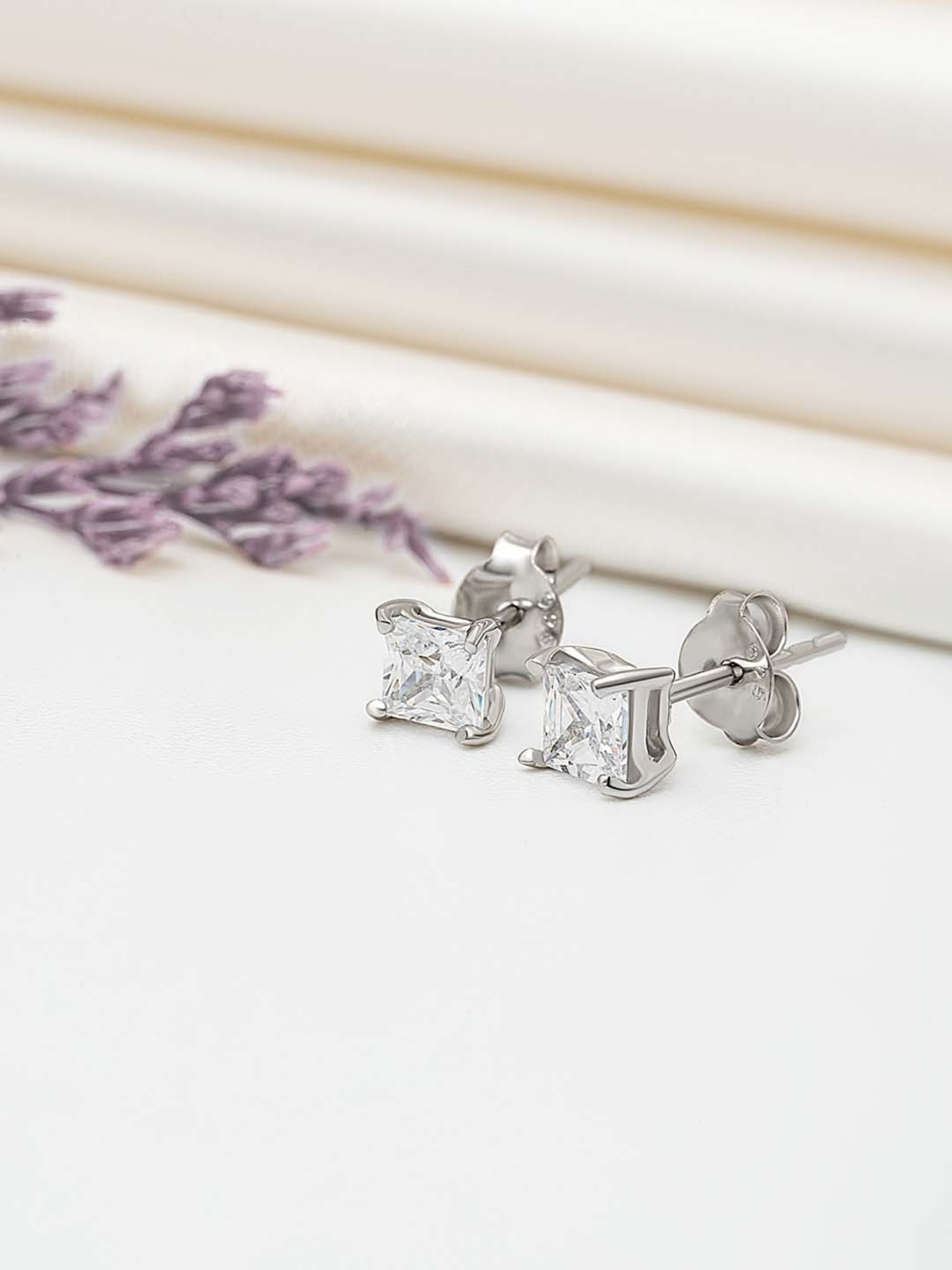 Silberry 925 Sterling Silver Classic 5mm Stud Earrings for Women