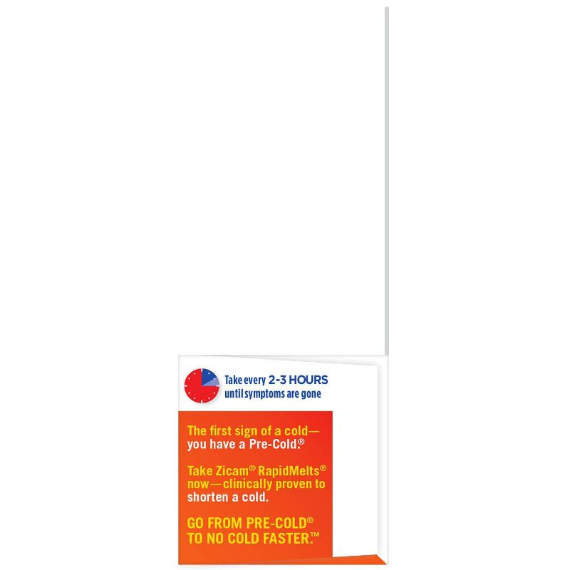 Zicam Cold Remedy Ultra-Free RapidMelts Quick Dissolve Tablets - Orange Cream - 18ct