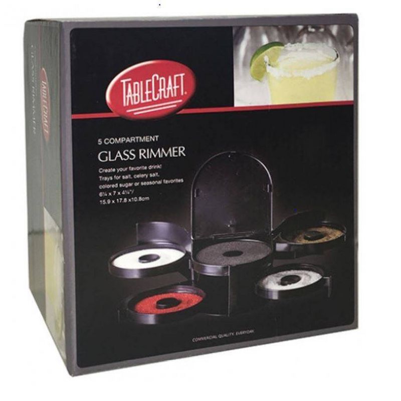TableCraft 3 Trays Glass Rimmer - Black