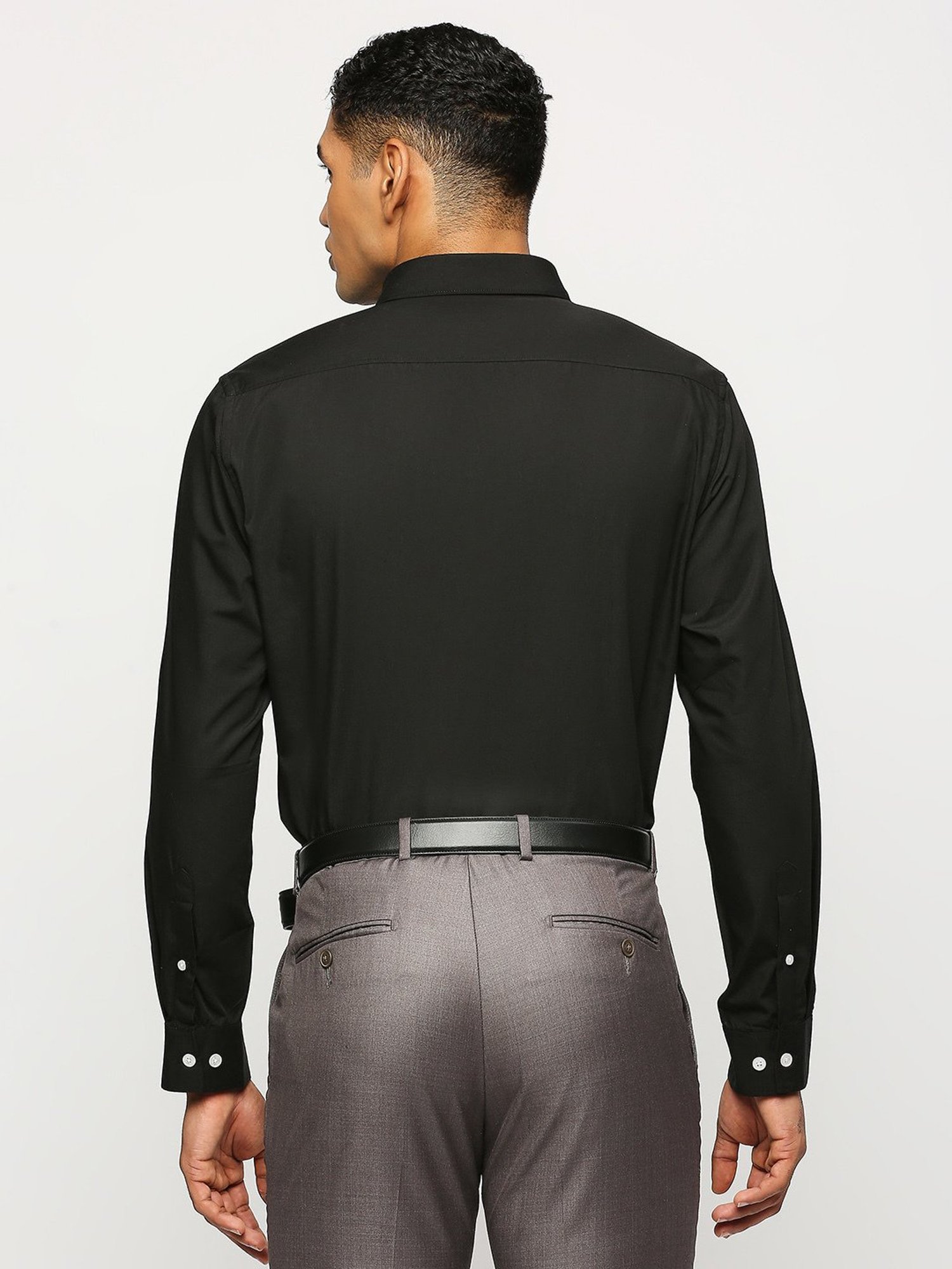 SOLEMIO Black Regular Fit Shirt