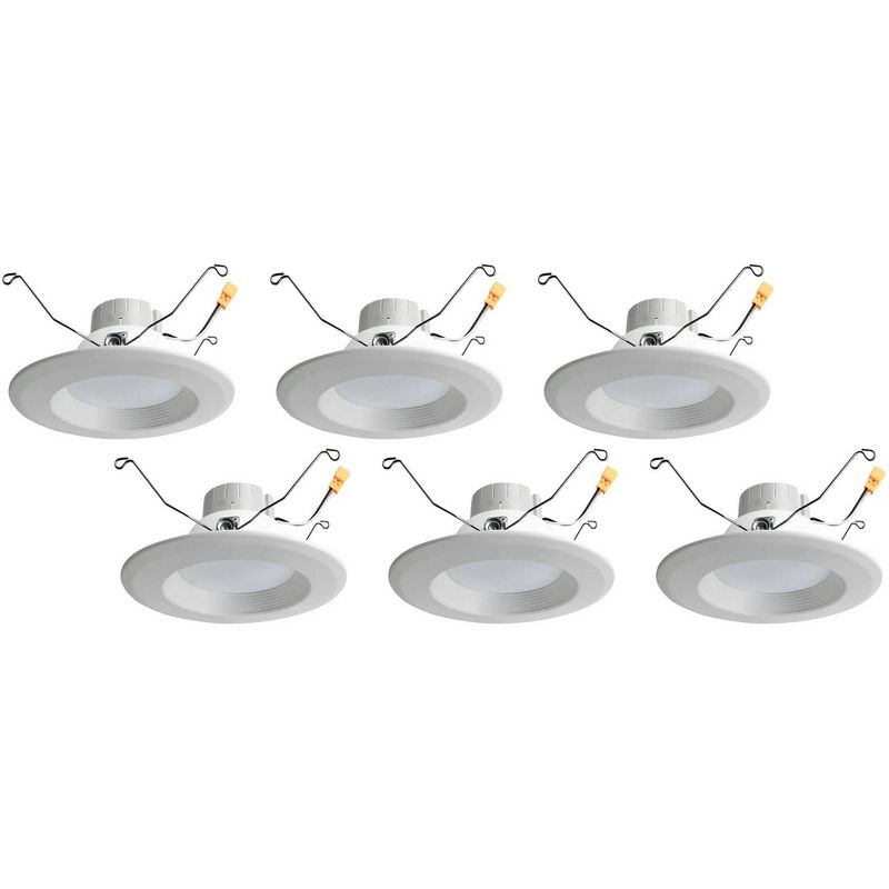 Tesler 5/6" Four Color Adjustable 15 Watt LED Retrofit Trims 6-Pack