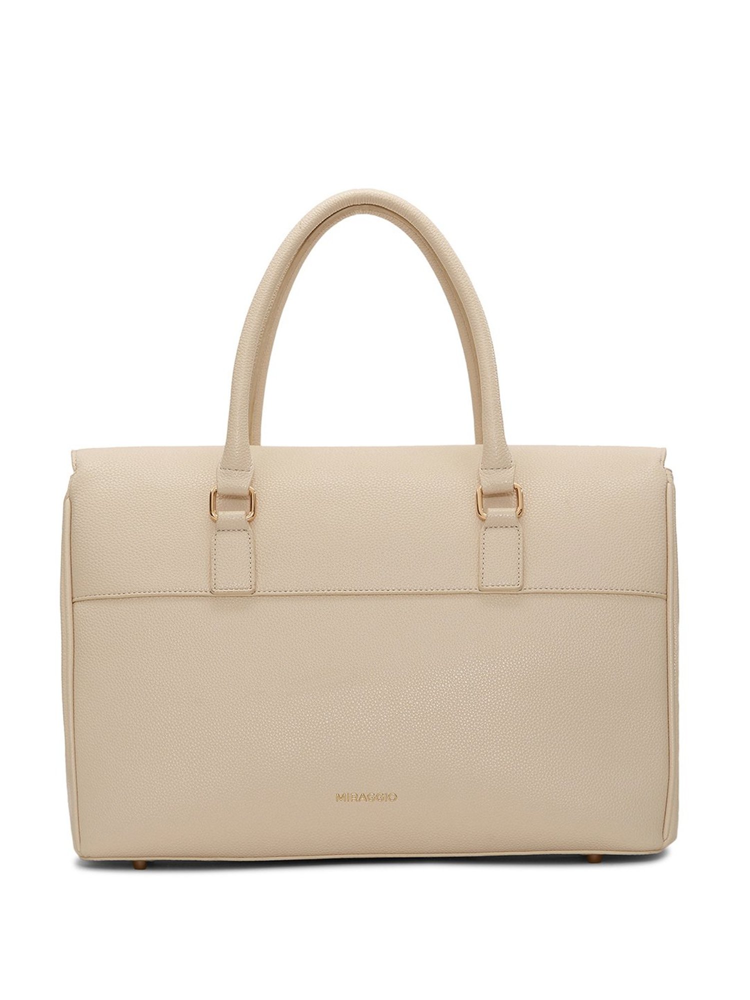 Miraggio Tokyo Beige Solid Large Handbag
