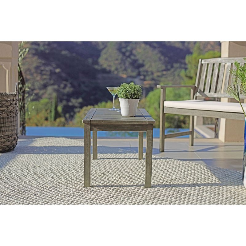 Zen4pc Outdoor Wood Chat Set with Cushions - Dark Gray - Coaster