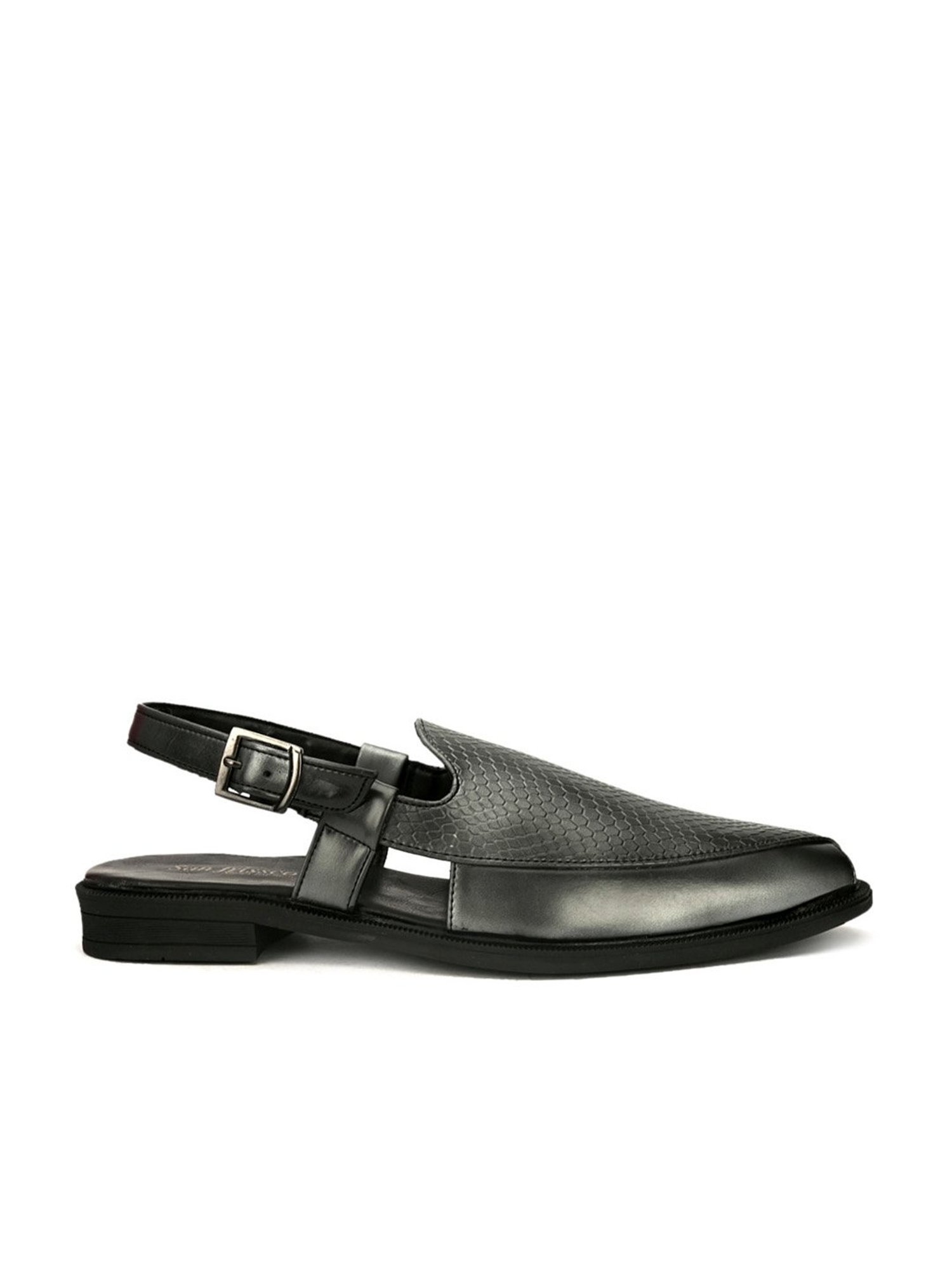 San Frissco Men's Silver Back Strap Sandals