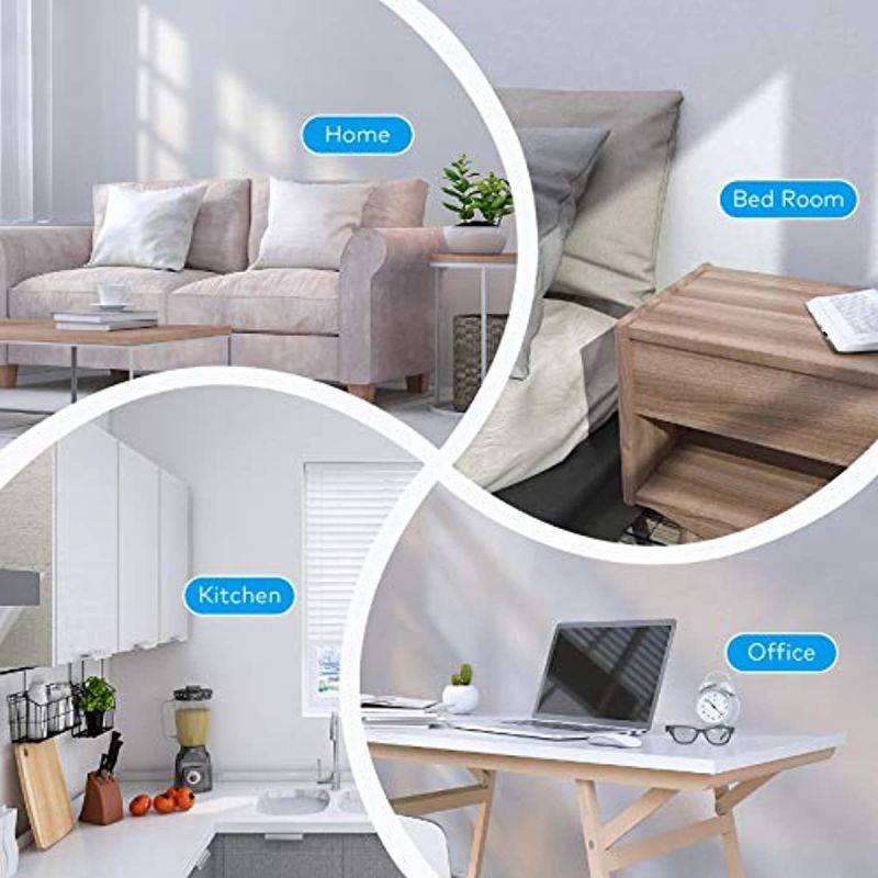 Power Strip with USB, TROND Wall Mountable Outlet Extender with 3 Widely Spaced Outlets and 3 USB Ports, Flat Plug, 4.5ft Extension Cord, for Home Office Nightstand, Black