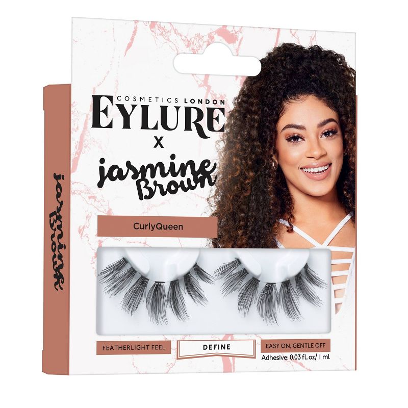 Eylure False Eyelashes Jasmine Brown Curly Queen - 1pr