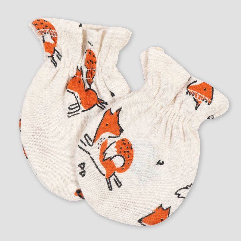 Gerber Baby Boys' 3pk Fox Mittens - Orange