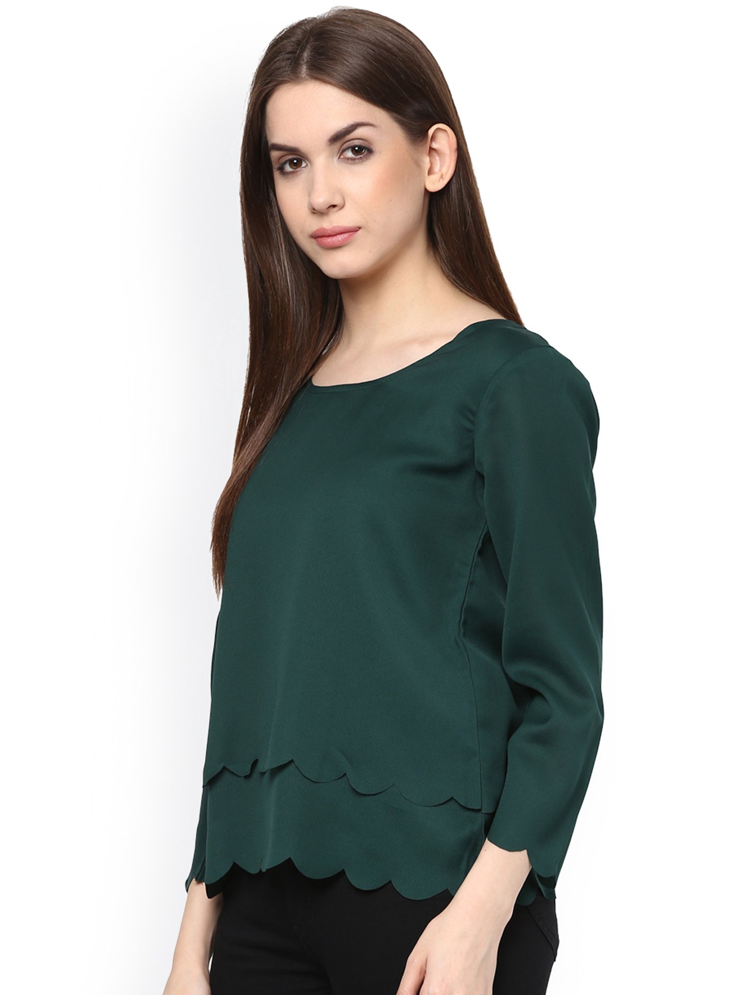 Rare Green Regular Fit Top