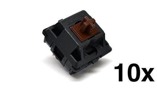Cherry MX Brown Keyswitch (10 pack) - MX1AG1NN | Plate Mounted | Tactile Switch | by himalayanelixir