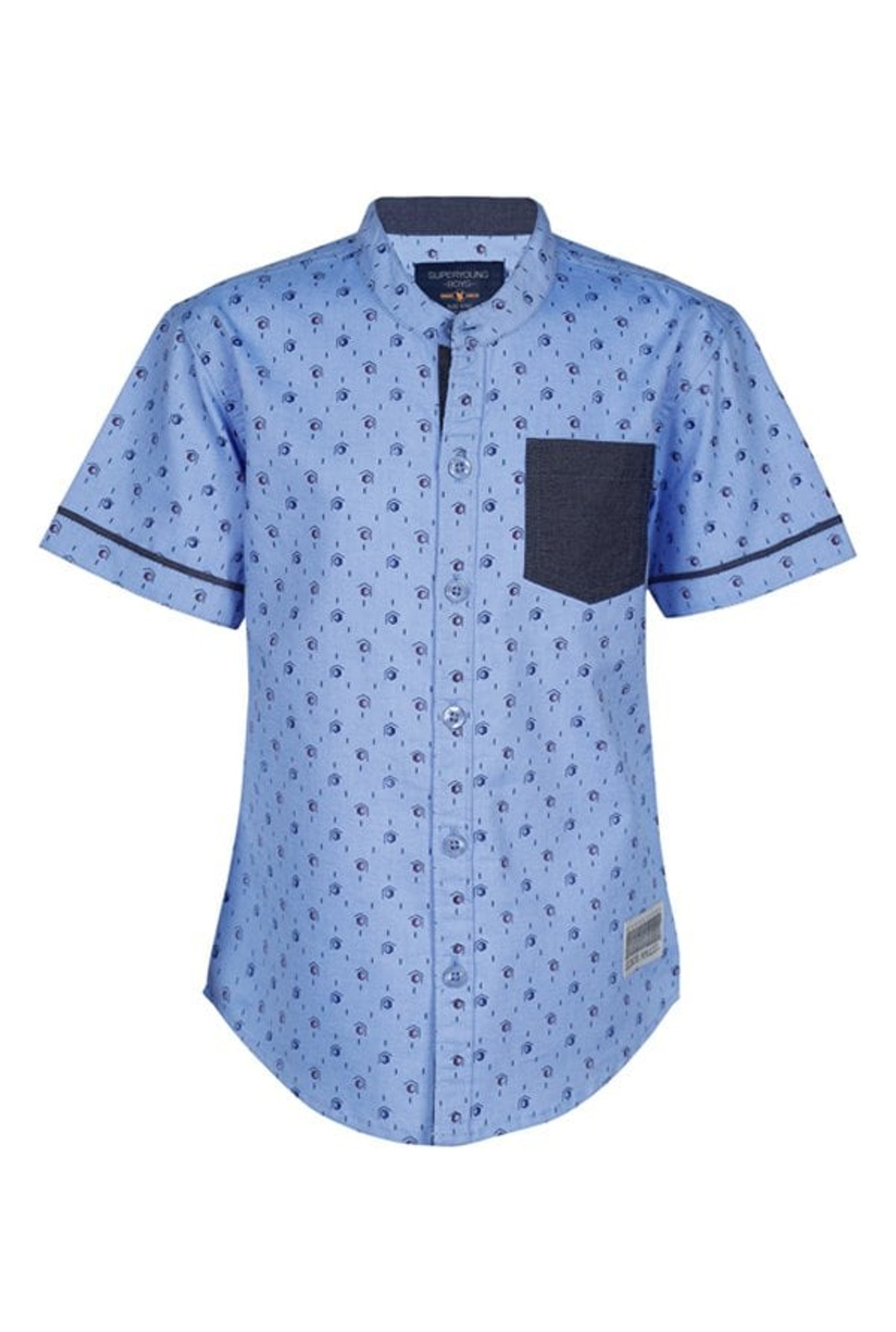 Superyoung Kids Blue Printed Shirt