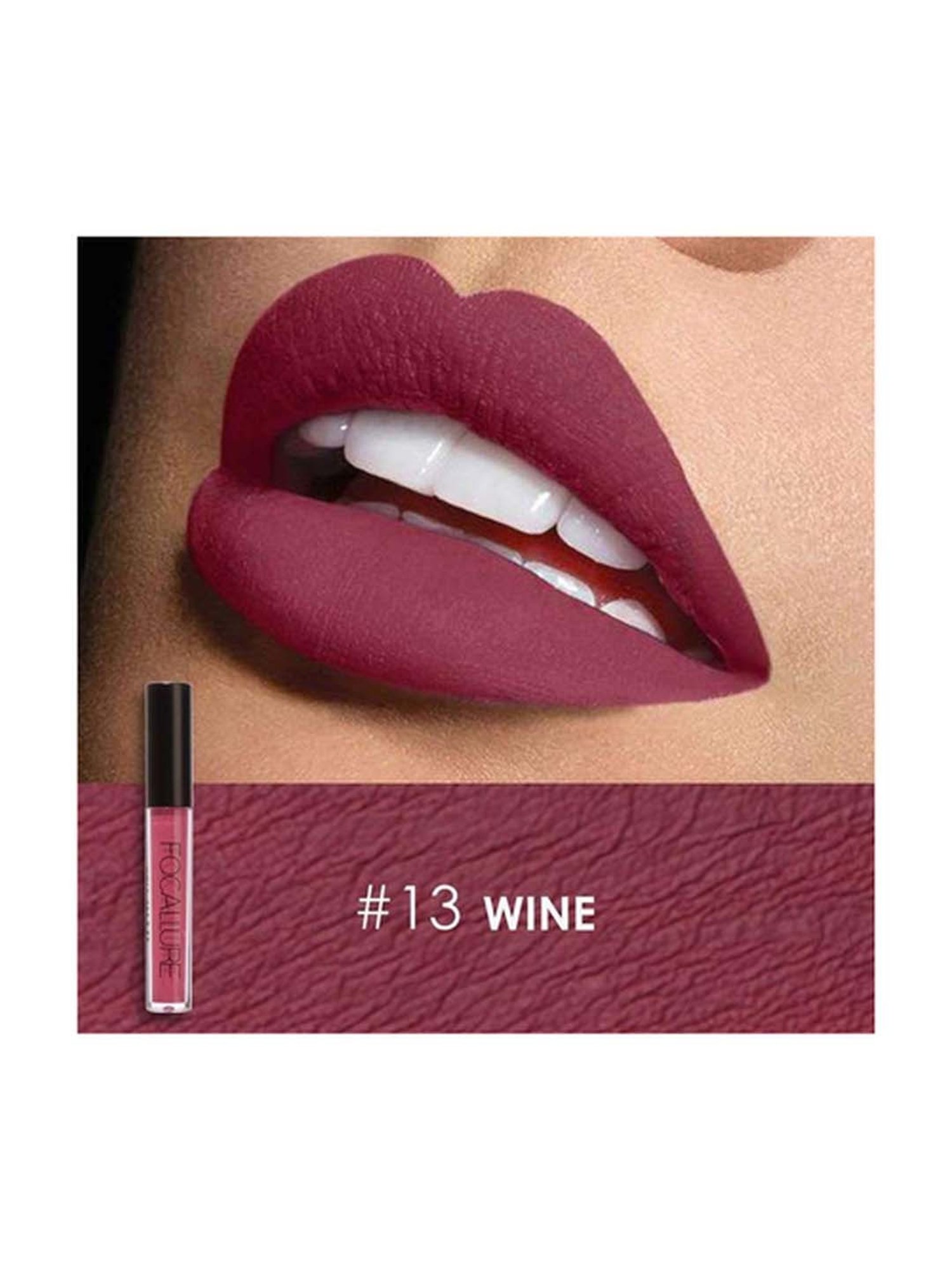 FOCALLURE Matte Liquid Lipstick Wine - 6 gm