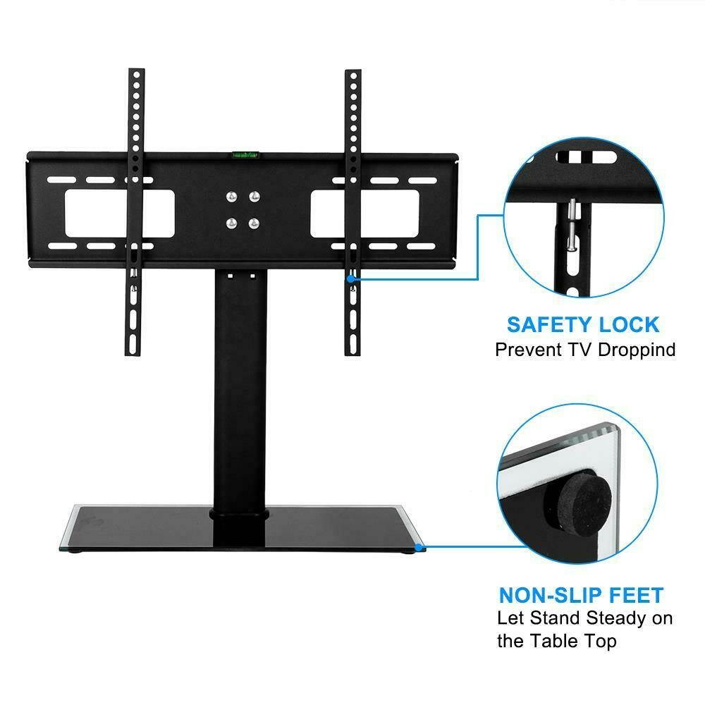 TV Stand Base with Universal Swivel Mount and Height Adjustable for 32"-55" TVs