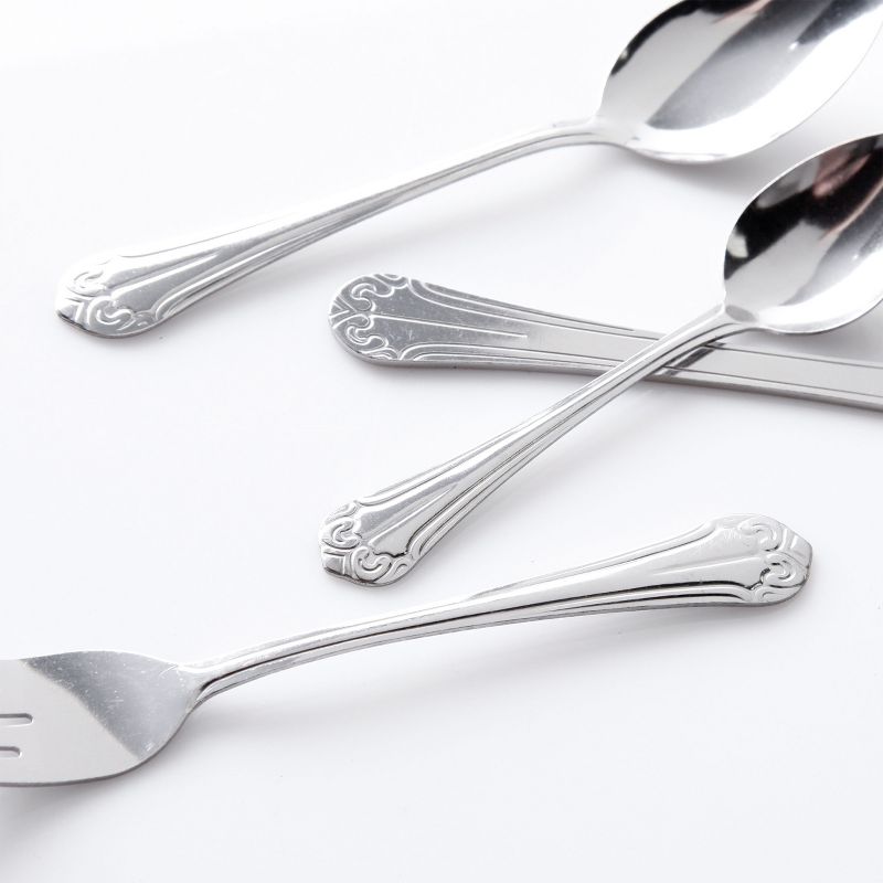 41pc Stainless Steel Zehira Frost Silverware Set - Cambridge Silversmiths