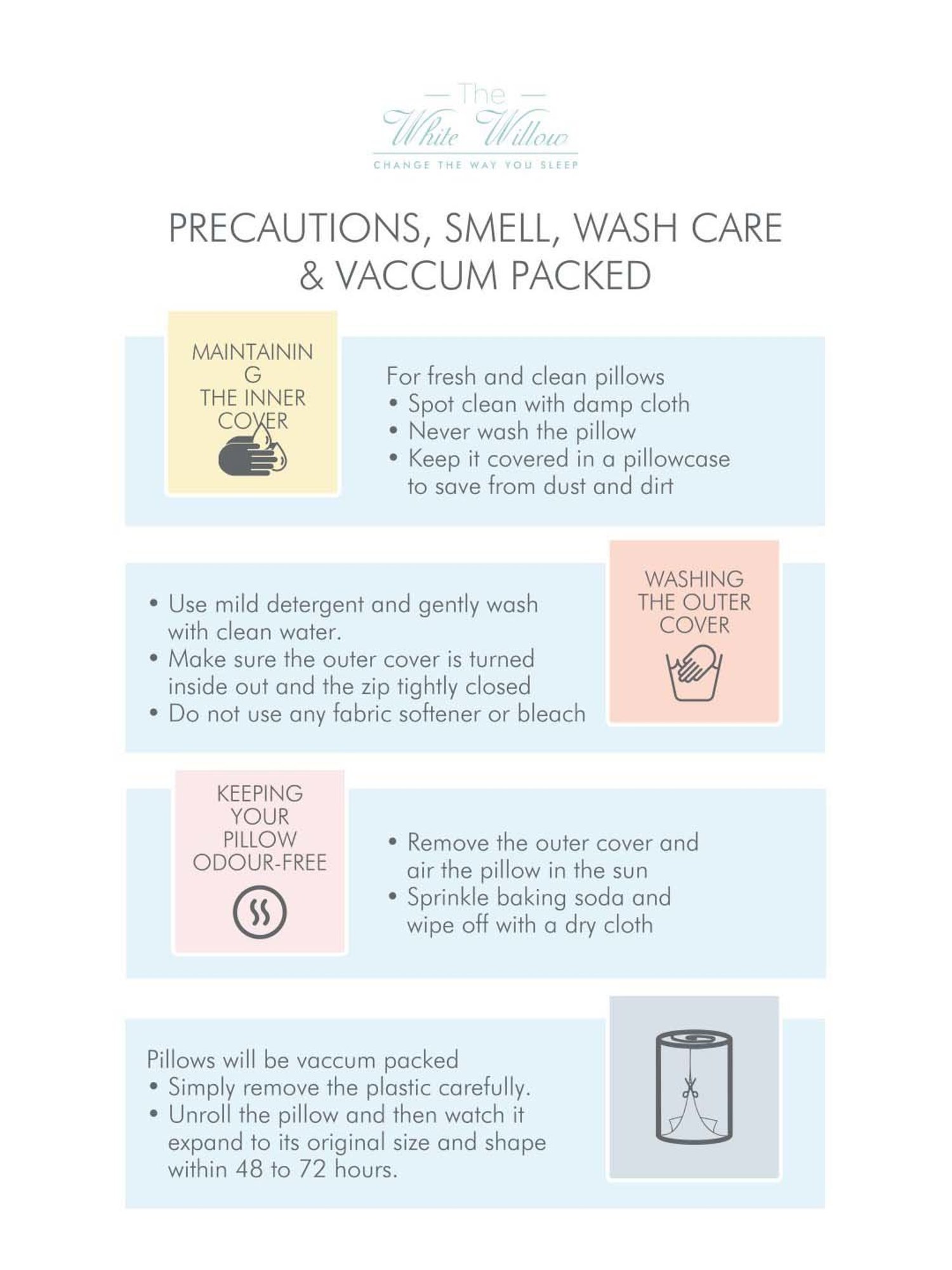 The White Willow White Full Wedge Pillow - Set of 1