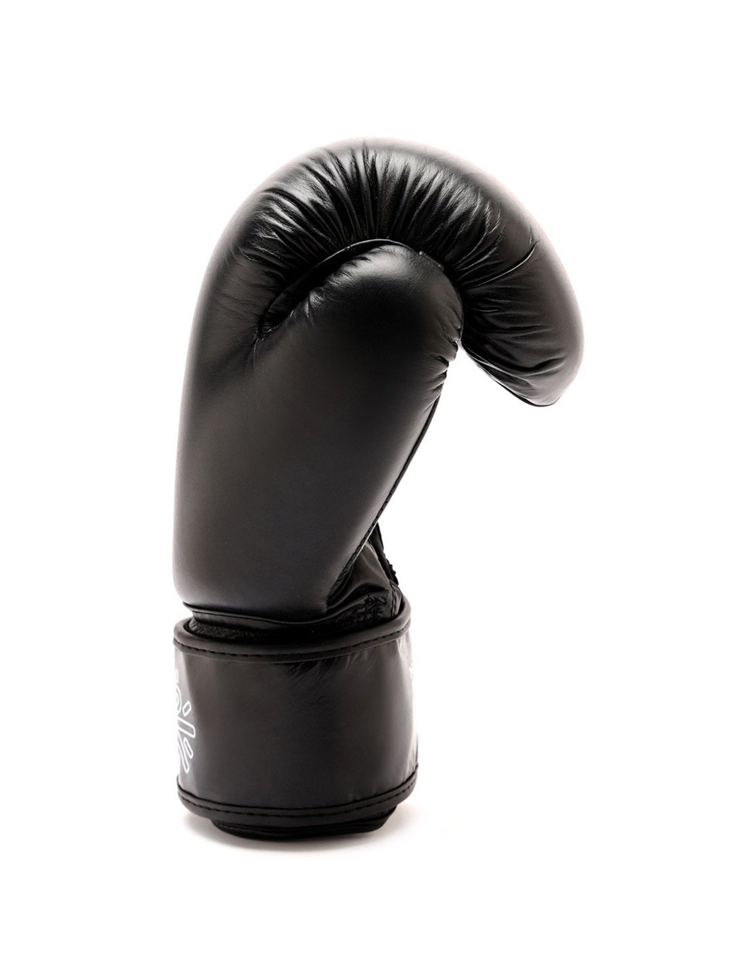 Cultsport Premium Leather Boxing Gloves with Antimicrobial Lining (Black)