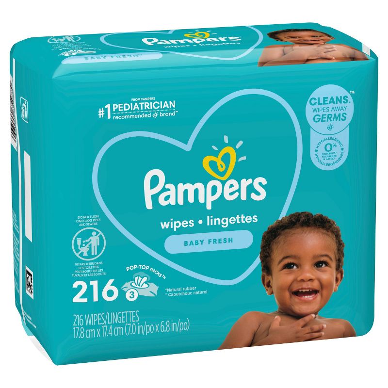 Pampers Expressions Fresh Bloom Baby Wipes 3x - 168ct