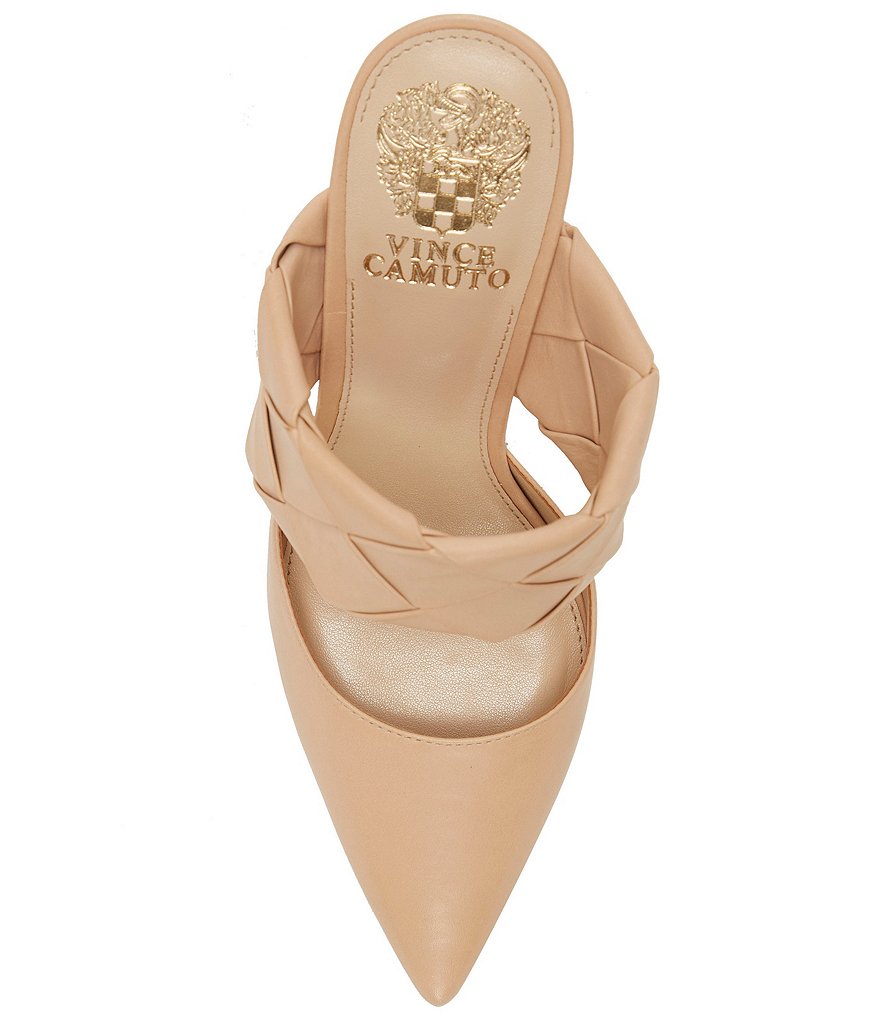 Vince Camuto Alandra Leather Woven Banded Mules