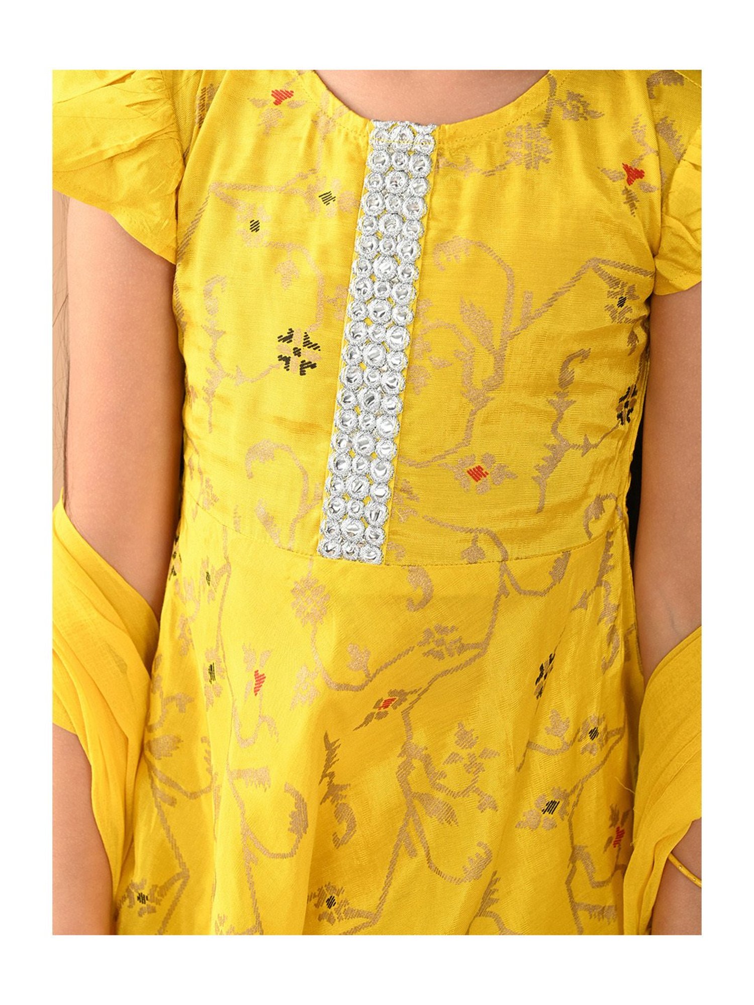 VASTRAMAY Kids Blue & White Cotton Over Dyed Kurta Set