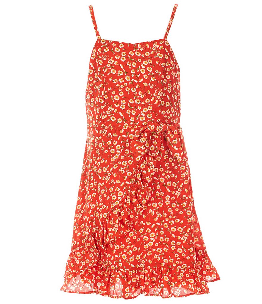 Angie Big Girls 7-14 Stripe Ruffle-Hem Maxi Dress