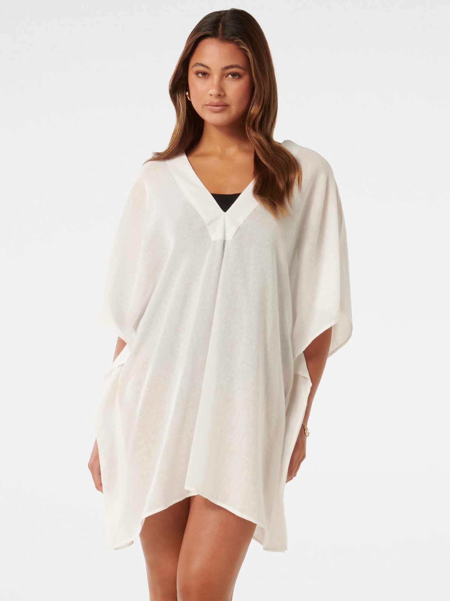 Akkriti by Pantaloons Off-White Self Pattern Shrug