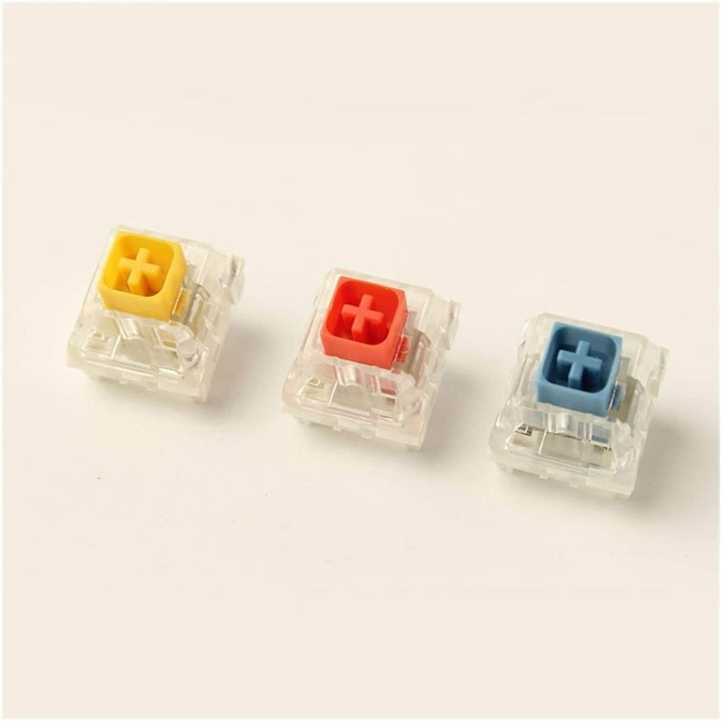 YIBOZY Box Royal Navy Blue Jade Pink Crystal Box 3 pin Switches IP56 Water-Proof Compatible Cherry MX Switches (Axis Body : 65 pcs, Color : Royal)