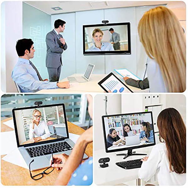 Webcam with Microphone, 1080P HD Streaming USB Computer Webcam [Plug and Play] [30fps] for PC Video Conferencing/Calling/Gaming, Laptop/Desktop Mac, Skype/YouTube/Zoom/Facetime