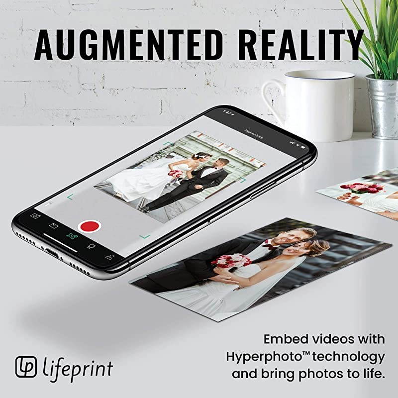 3x4.5 Portable Photo AND Video Printer for iPhone and Android. Make Your Photos Come To Life w/ Augmented Reality - Black