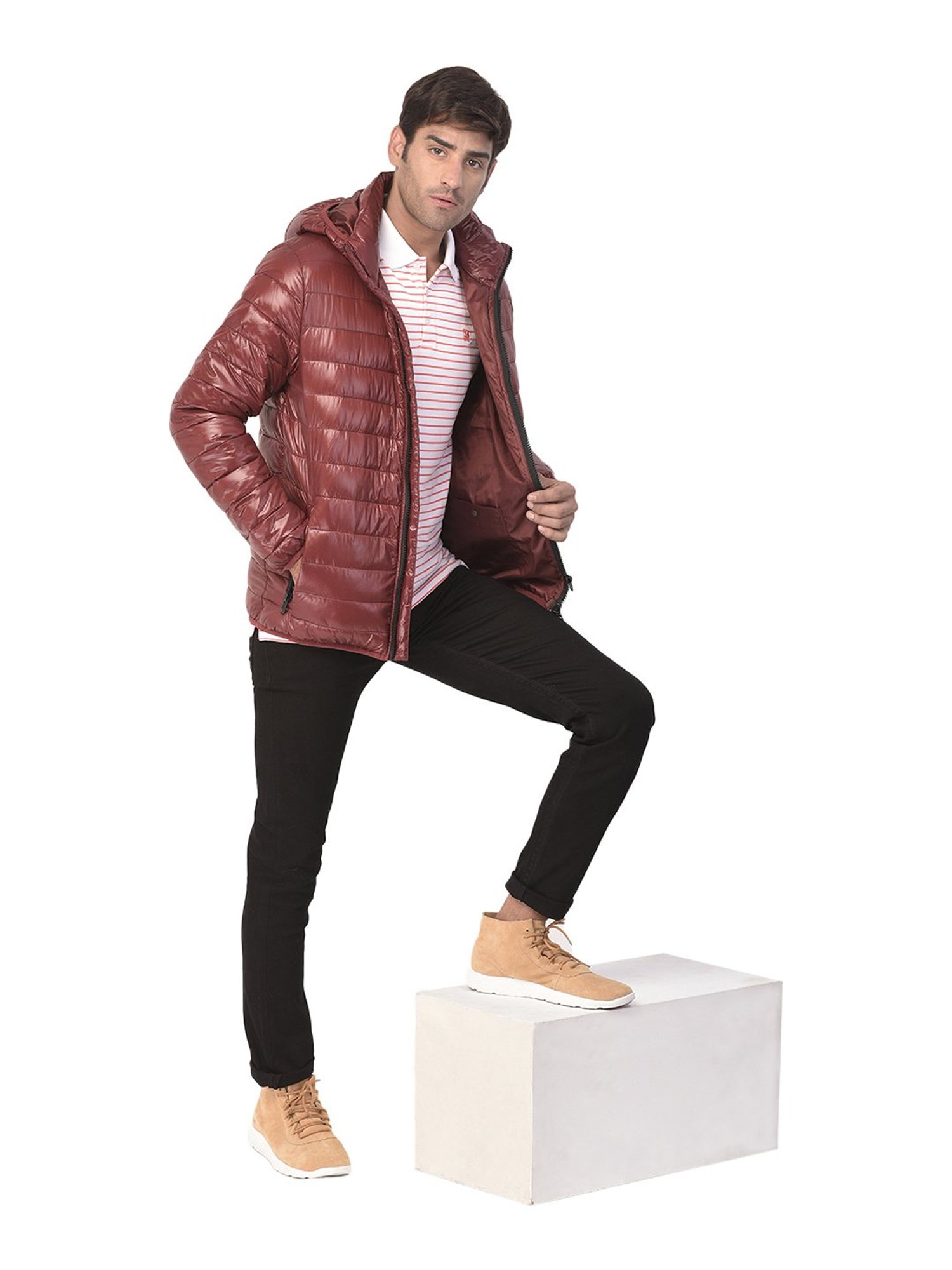 Woods Wine Nylon Hooded Jacket