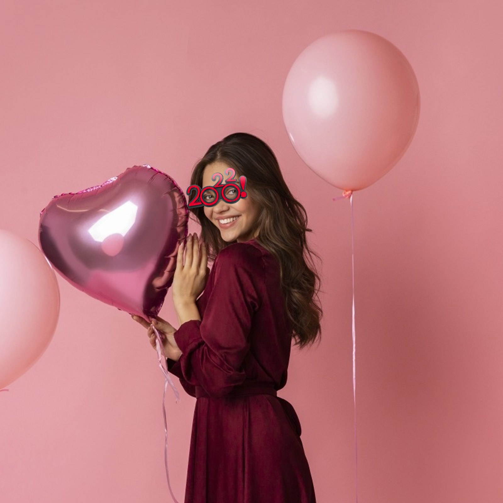 4 Pairs Decorative Practical Durable Celebration Glasses Glasses Decor for New Year Party