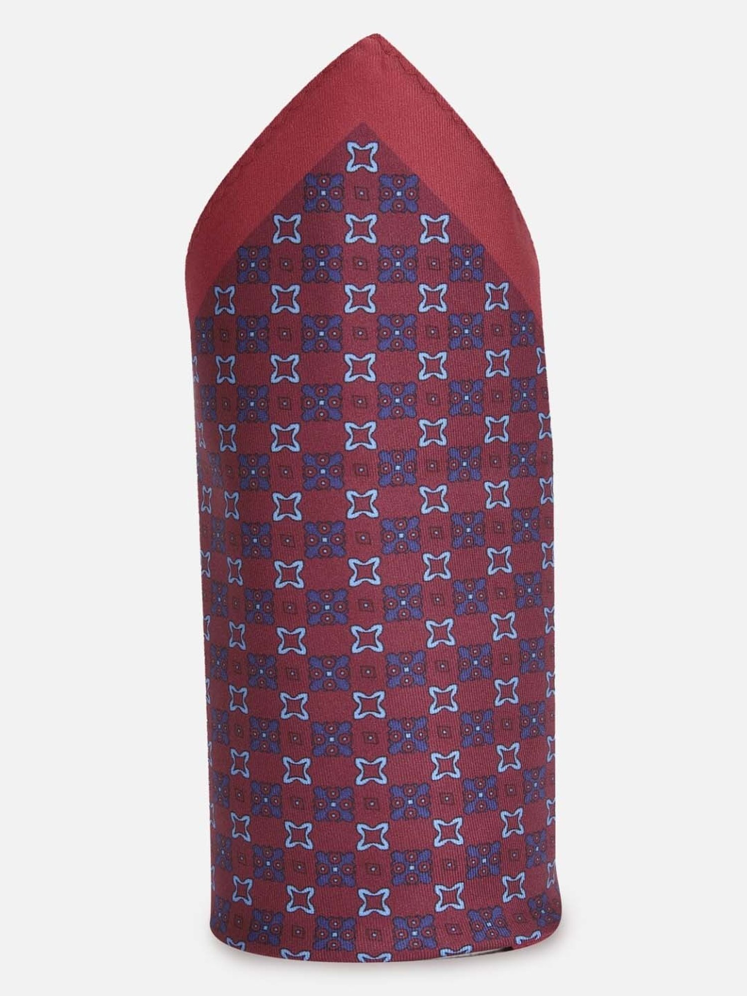 Van Heusen Maroon Printed Pocket Square