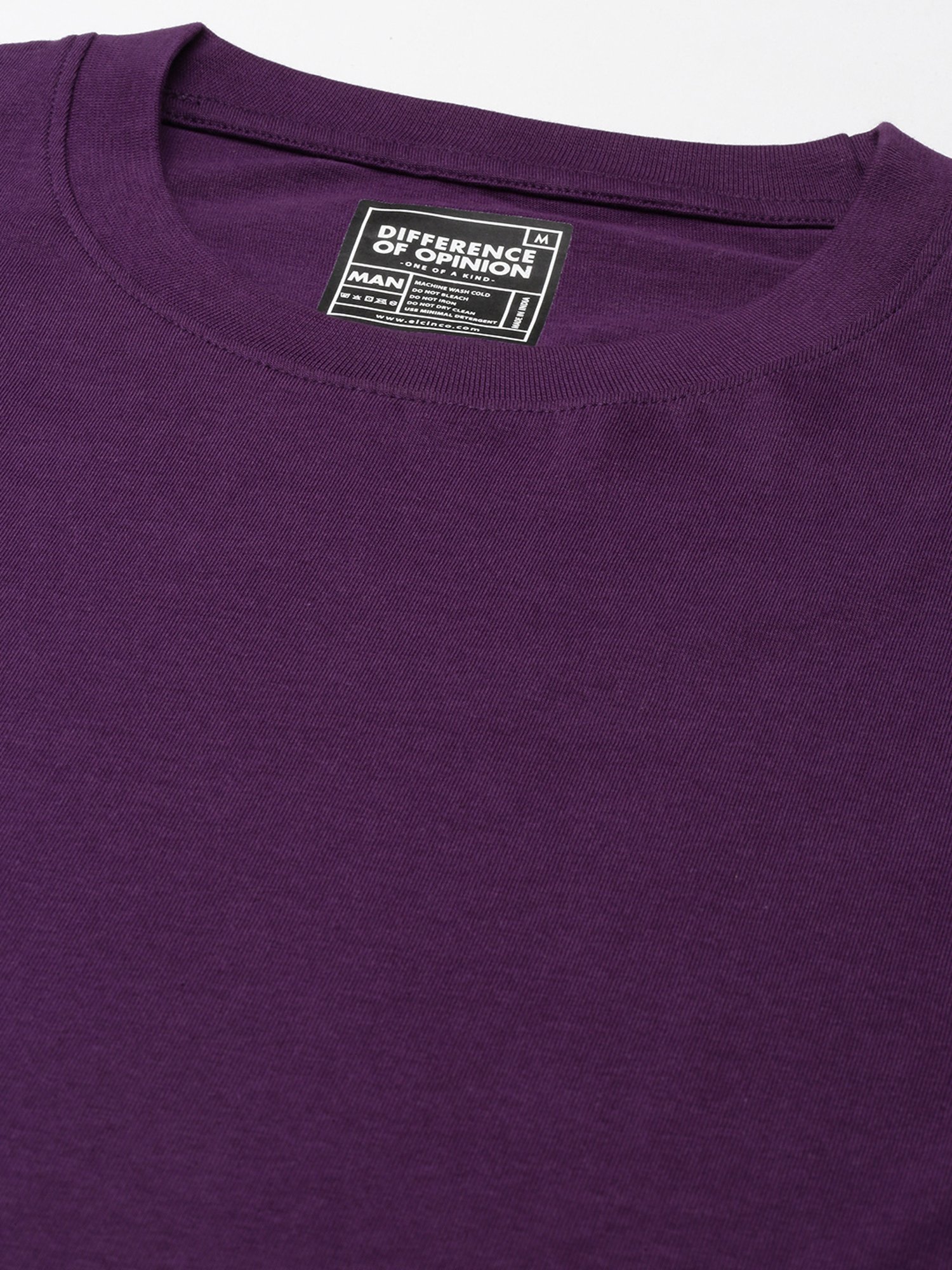 Difference of Opinion Purple Cotton Crew T-Shirt