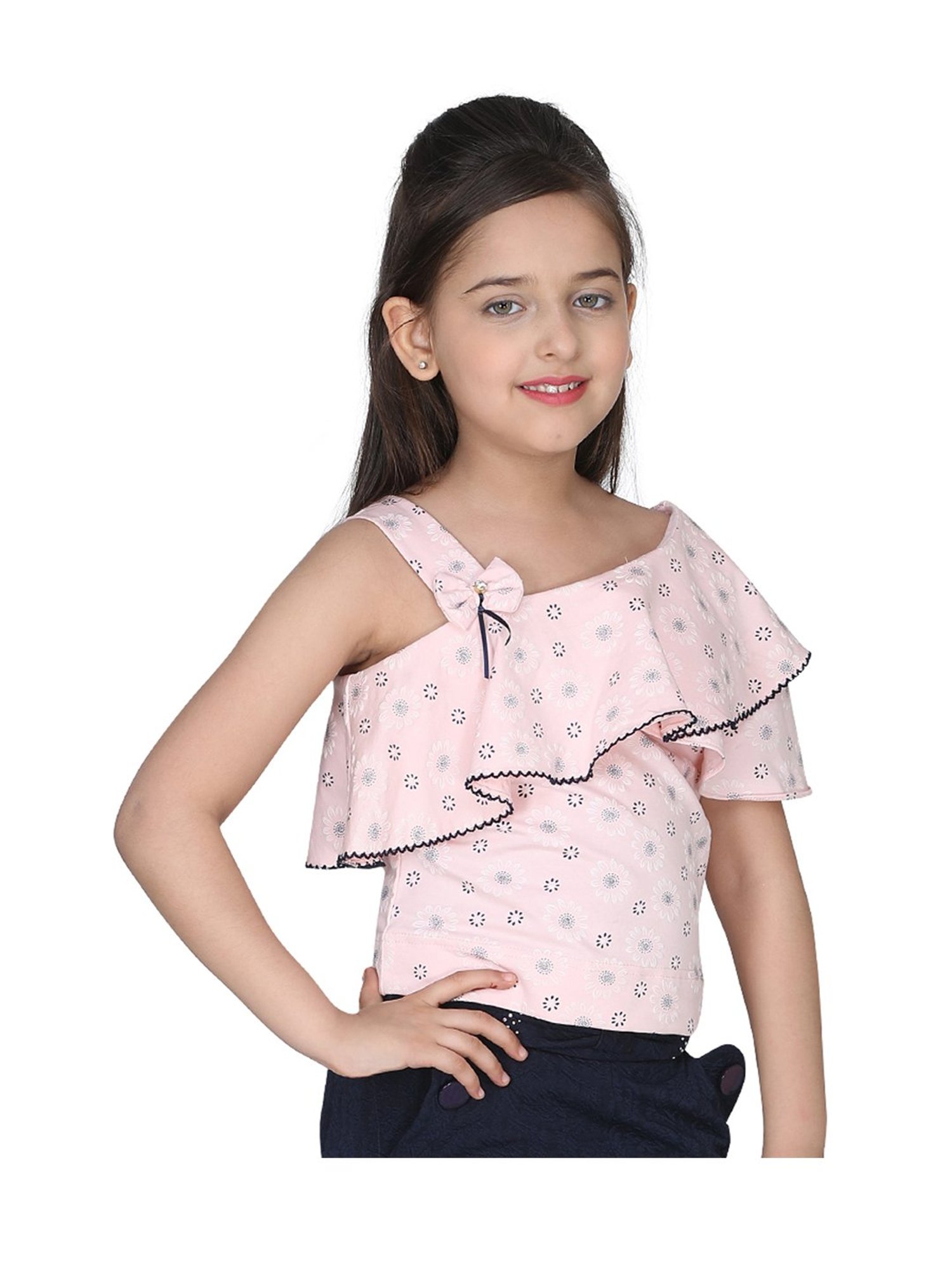 Cutecumber Kids Pink Floral Print Top