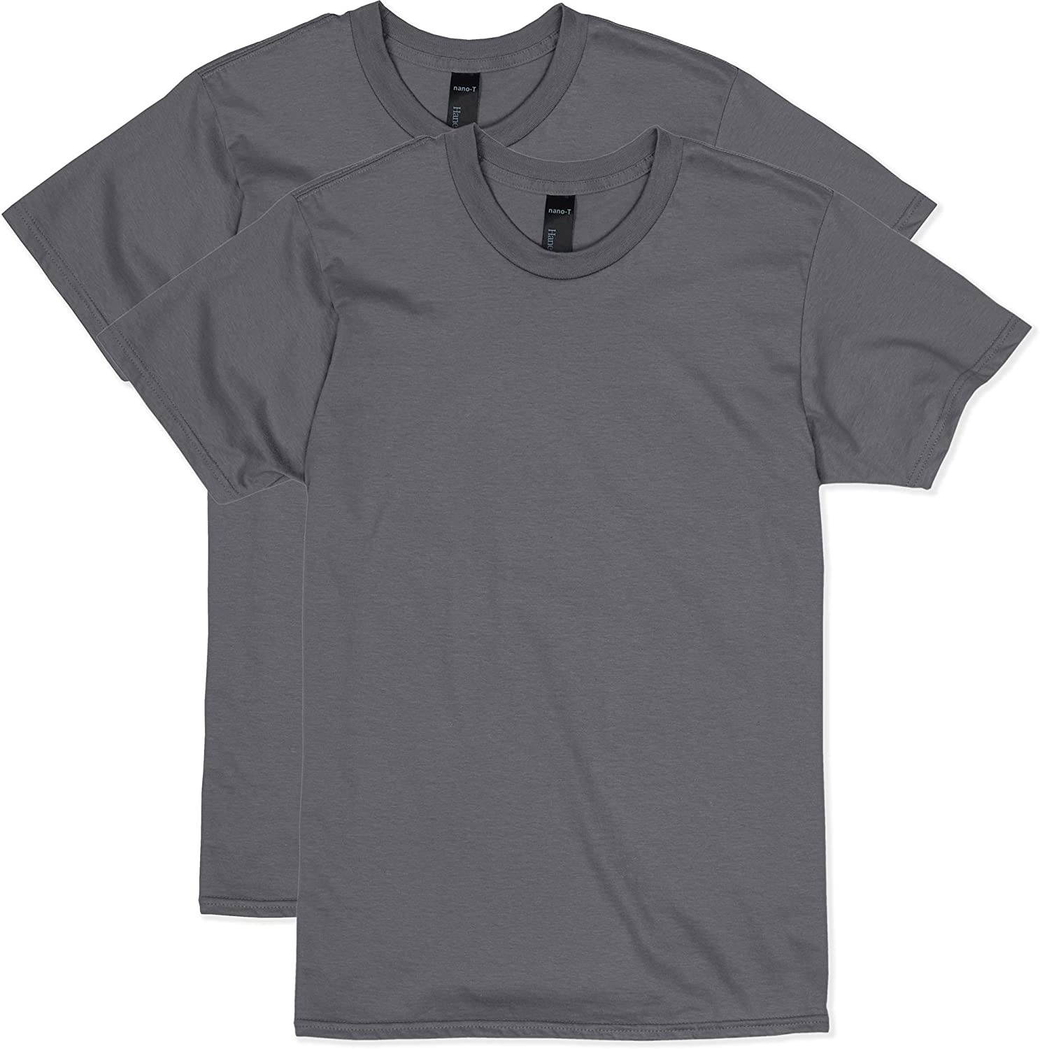 Hanes Men's Nano Premium Cotton T-Shirt (Pack of 2)